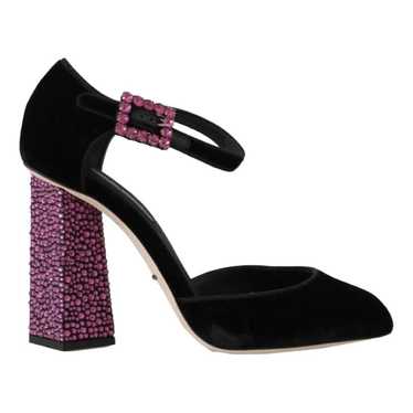 Dolce & Gabbana Mary Jane velvet heels - image 1