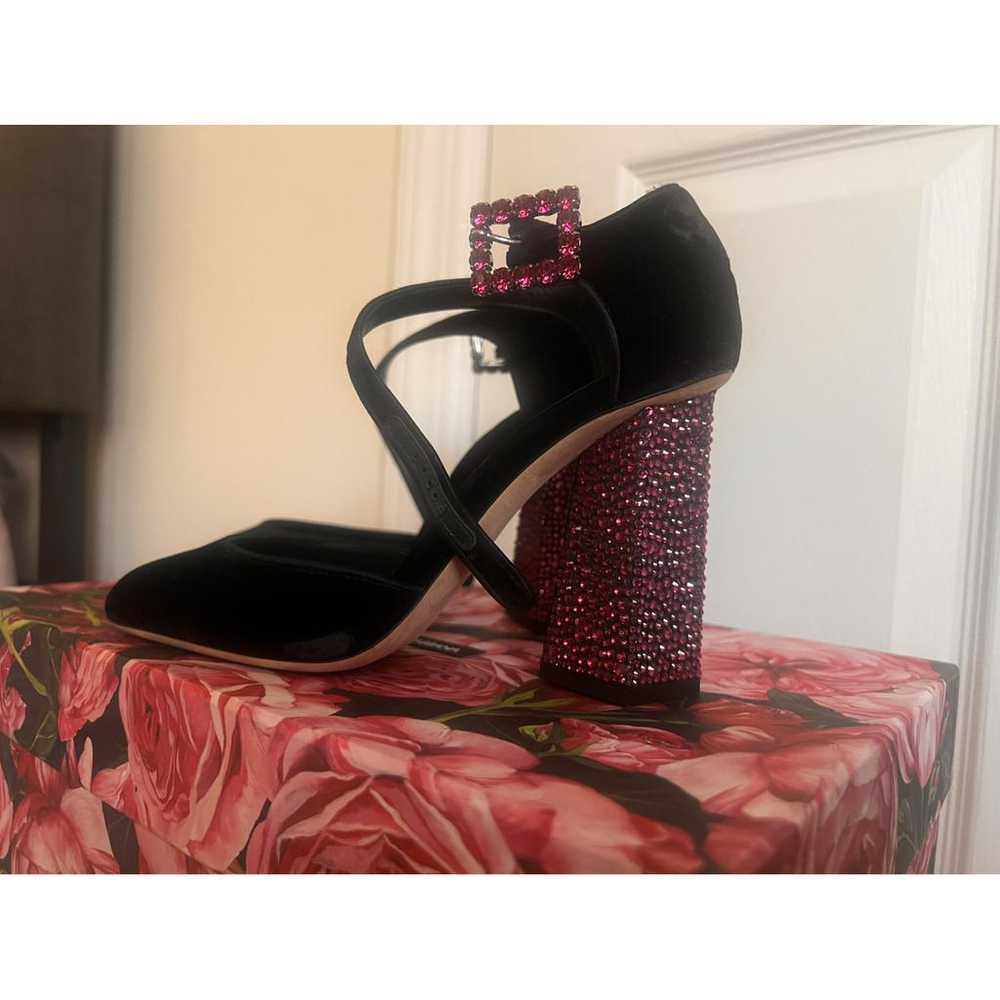 Dolce & Gabbana Mary Jane velvet heels - image 7