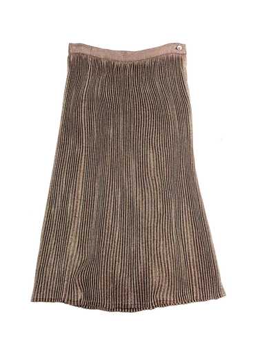 Krizia Pleated Metallic Skirt