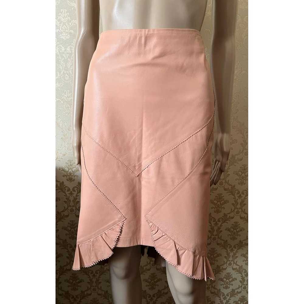 Roberto Cavalli Leather mid-length skirt - image 12