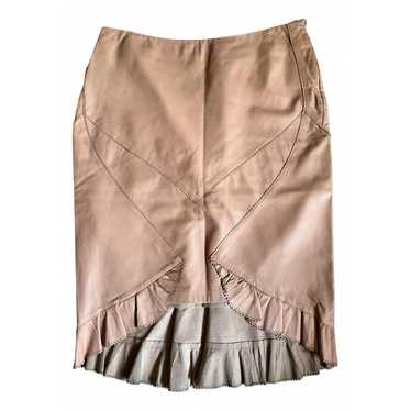 Roberto Cavalli Leather mid-length skirt - image 1