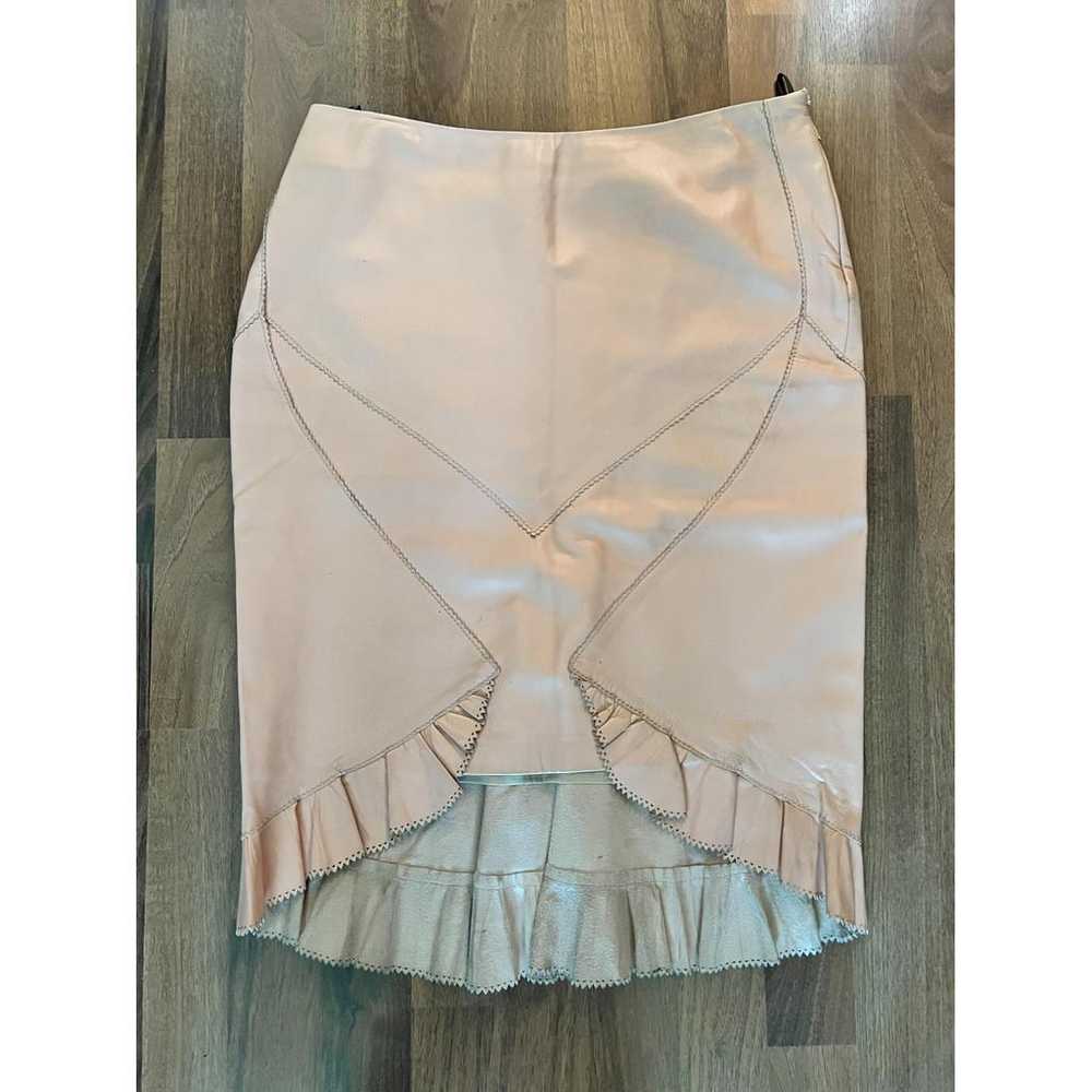 Roberto Cavalli Leather mid-length skirt - image 2