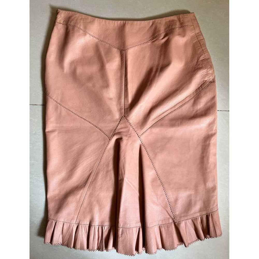 Roberto Cavalli Leather mid-length skirt - image 8