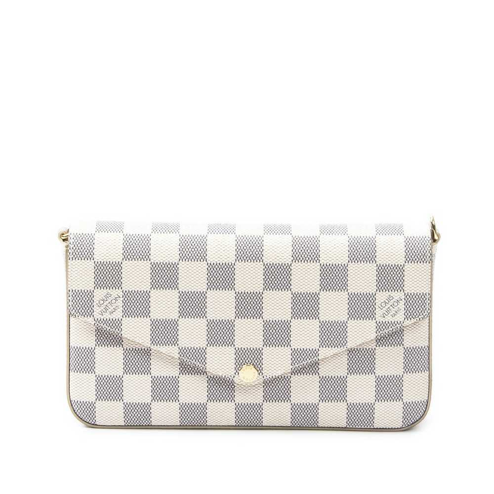 Louis Vuitton Pochette Felicie in Ivory Damier Az… - image 1