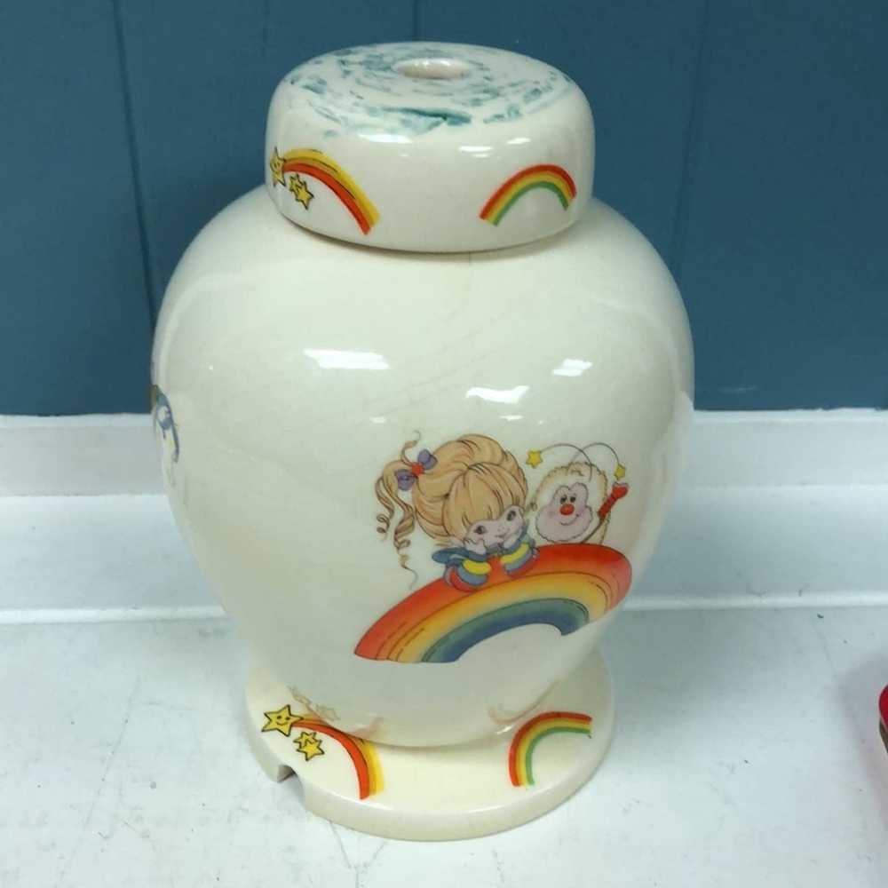Vintage Vtg 80s 87 signed 7.5 Rainbow Bright urn … - image 4