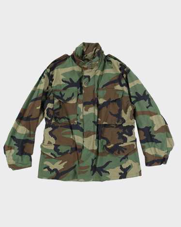 80s US Army Woodland Camo M65 Field Jacket - M - image 1