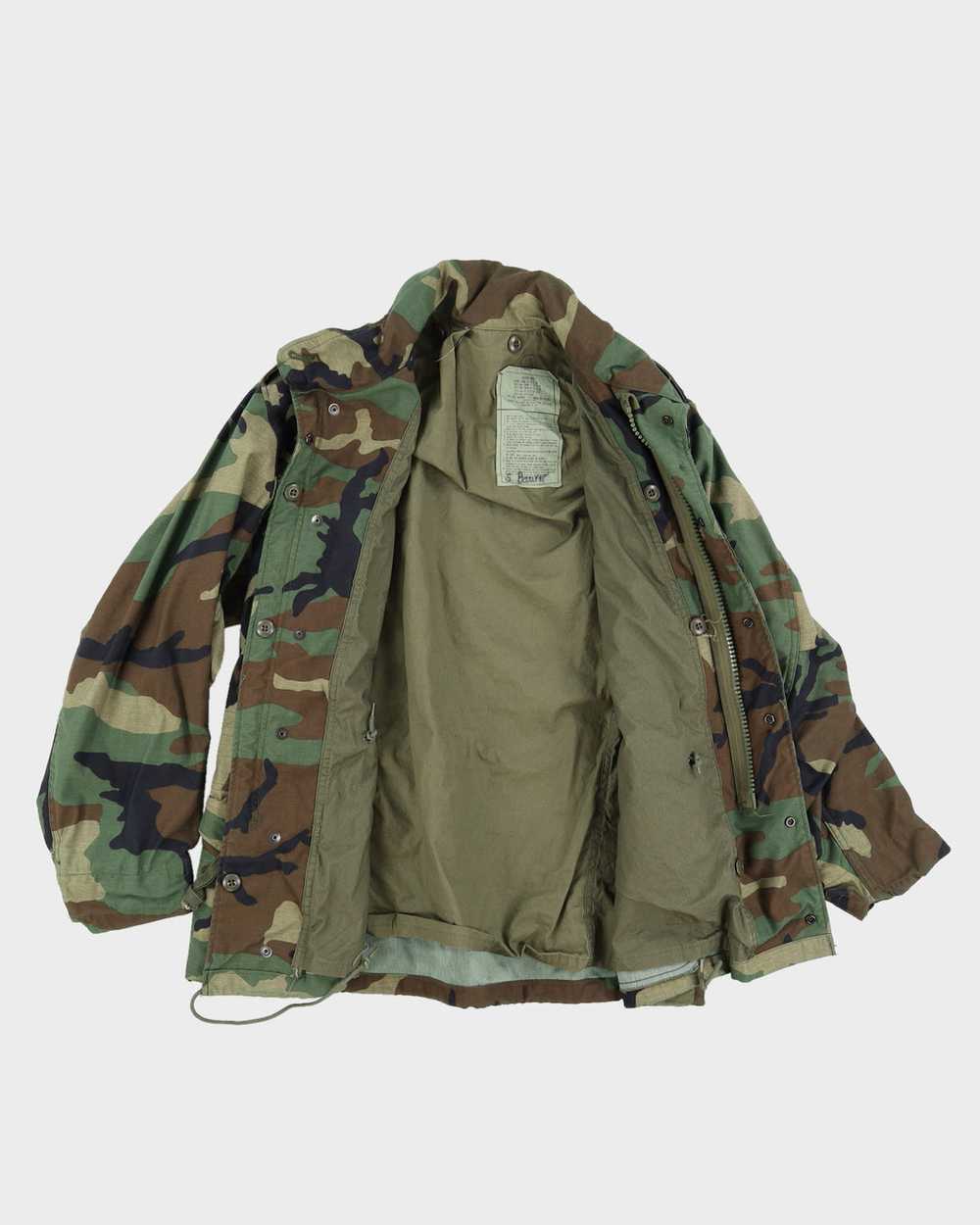 80s US Army Woodland Camo M65 Field Jacket - M - image 3