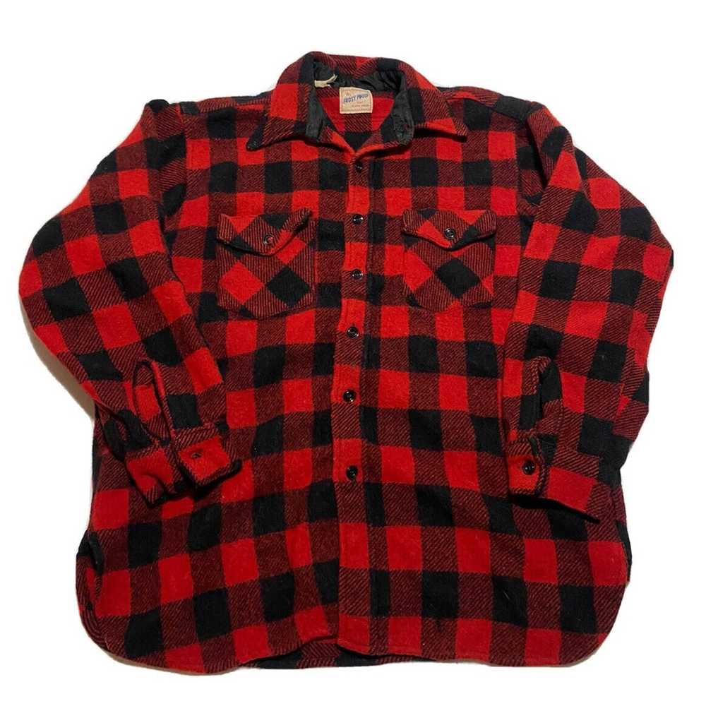 Vintage Vintage Frost Proof Wool Buffalo Plaid Fl… - image 1