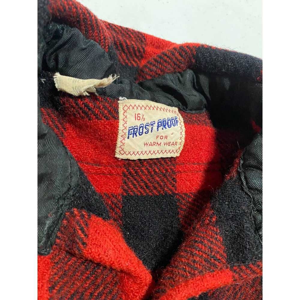 Vintage Vintage Frost Proof Wool Buffalo Plaid Fl… - image 4