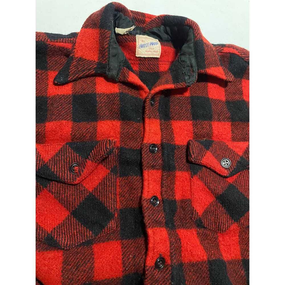 Vintage Vintage Frost Proof Wool Buffalo Plaid Fl… - image 5