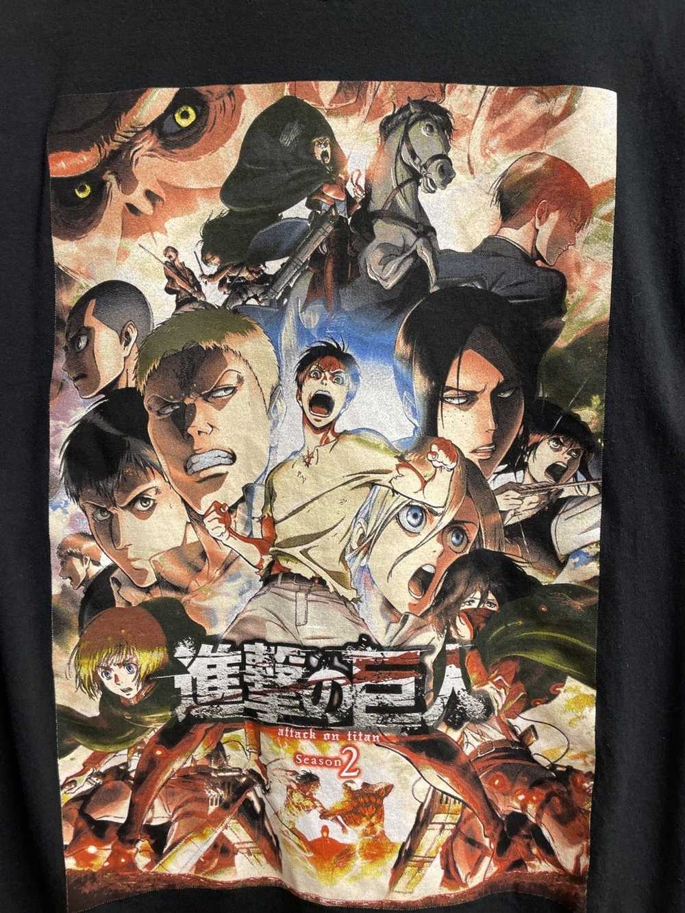 Vintage Attack On Titan Anime Season 2 Promo Shirt - image 2