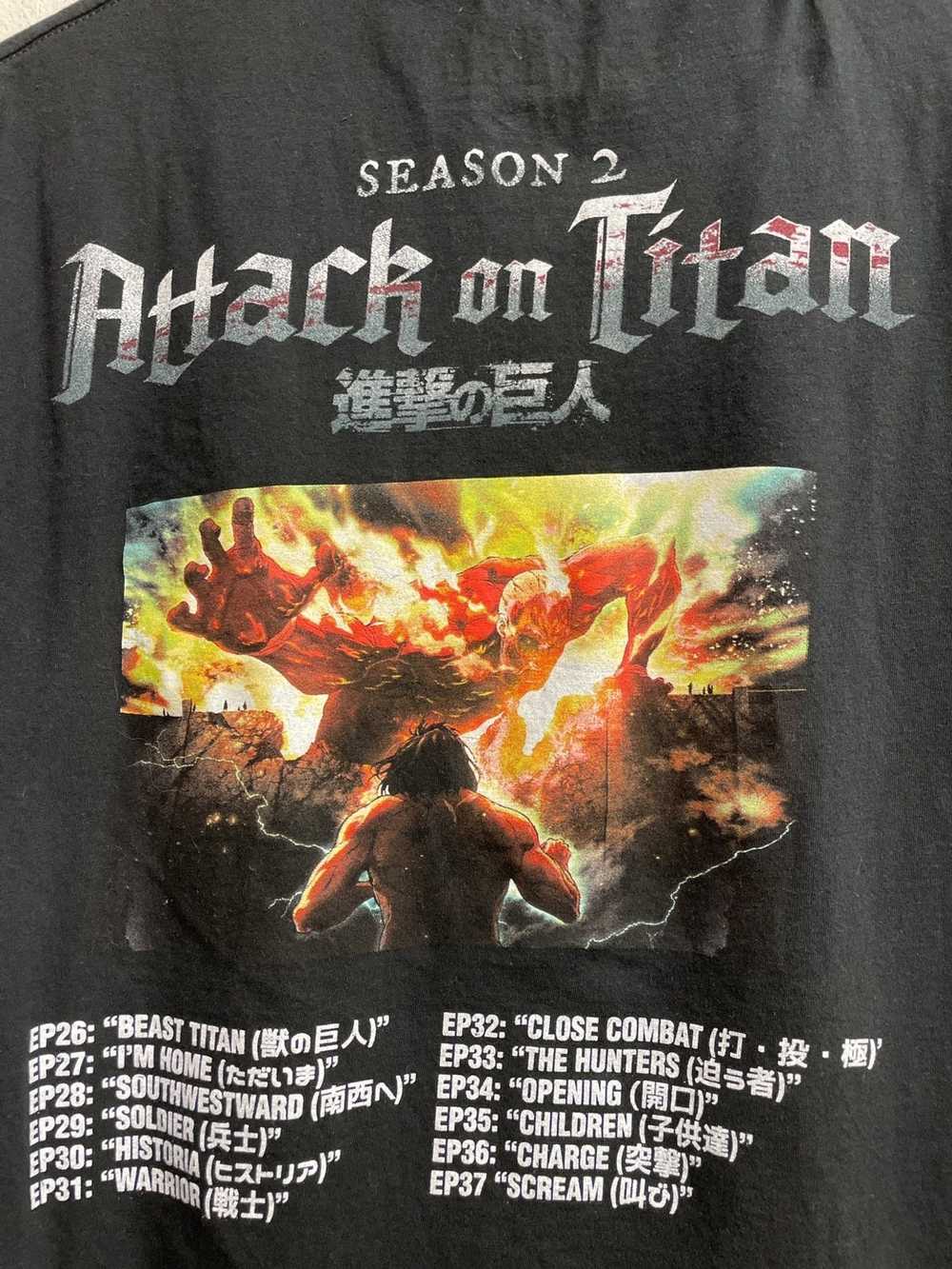 Vintage Attack On Titan Anime Season 2 Promo Shirt - image 3