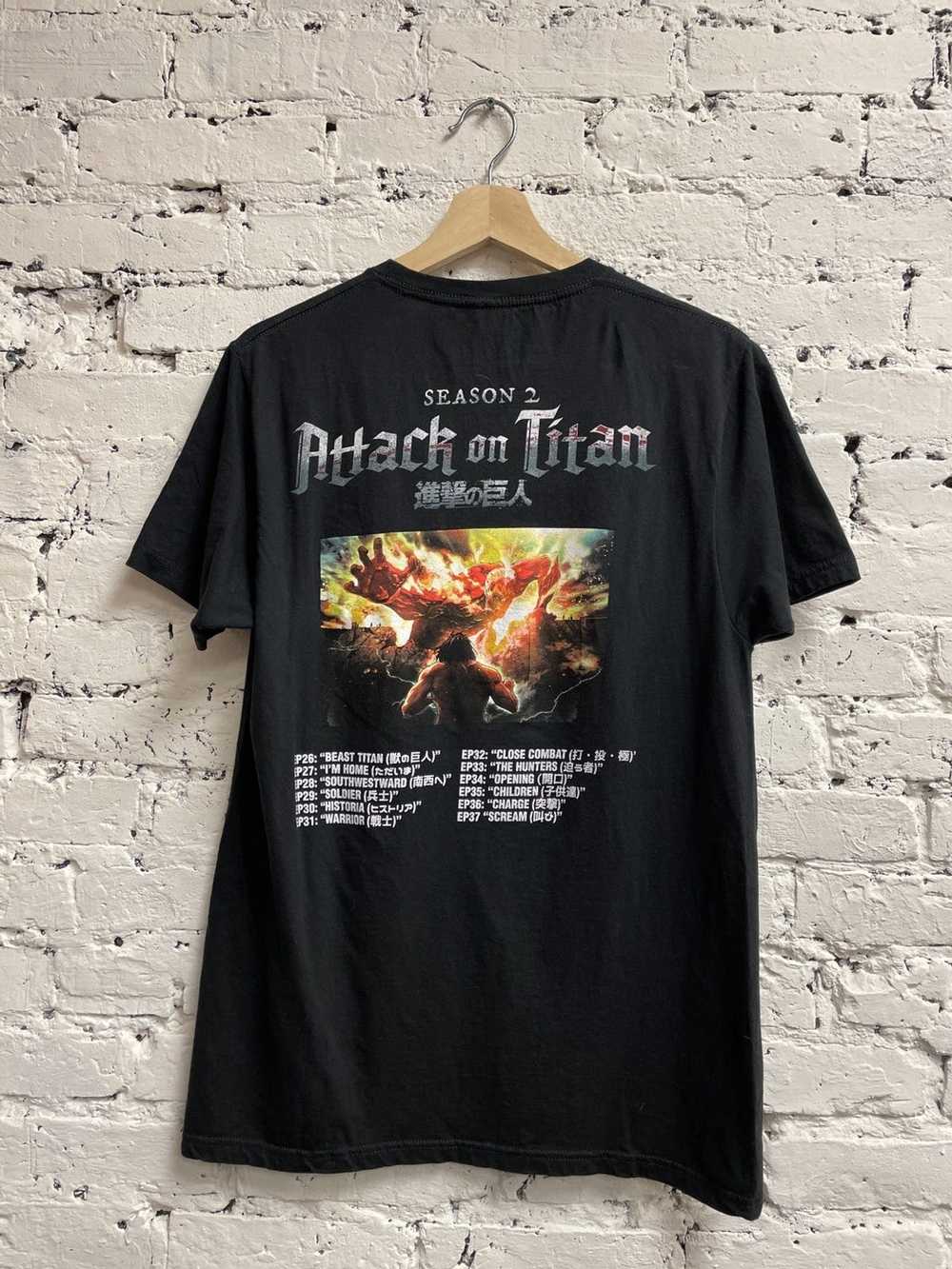 Vintage Attack On Titan Anime Season 2 Promo Shirt - image 4