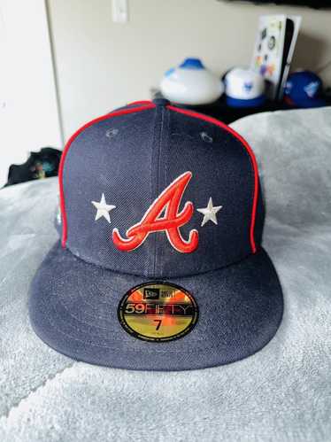 Atlanta Braves New Era Monochrome Camo 59FIFTY Fitted Hat - Navy