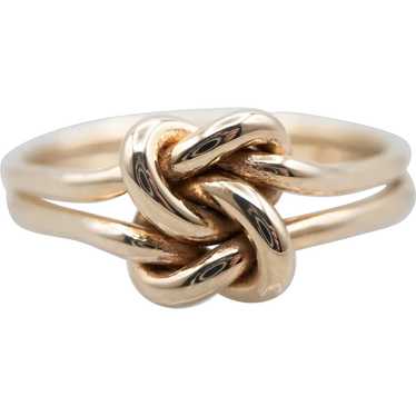 Double 14-Karat Gold Lover's Knot Band - image 1