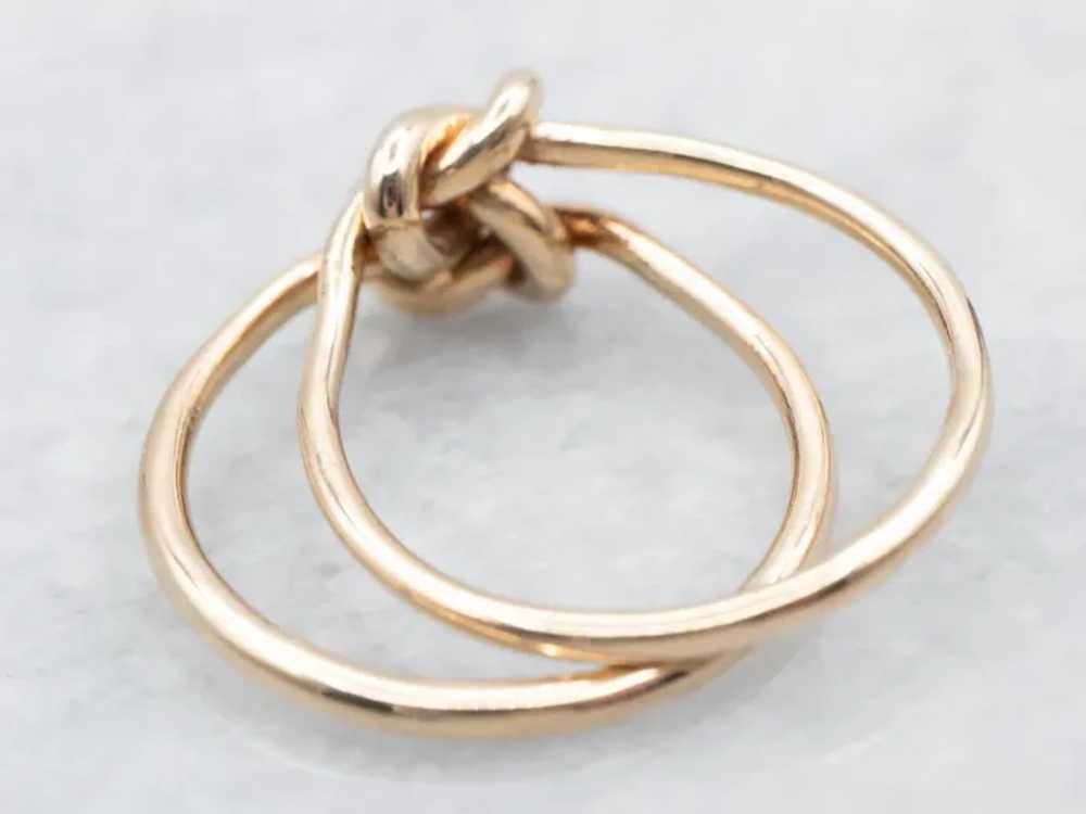 Double 14-Karat Gold Lover's Knot Band - image 3