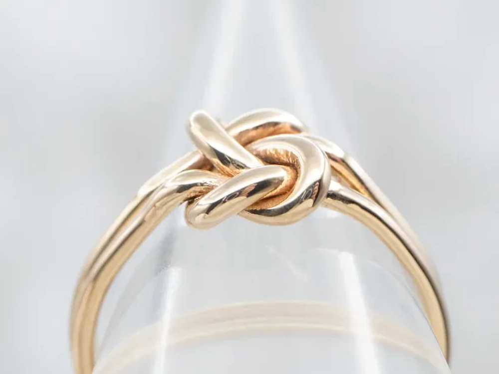 Double 14-Karat Gold Lover's Knot Band - image 4