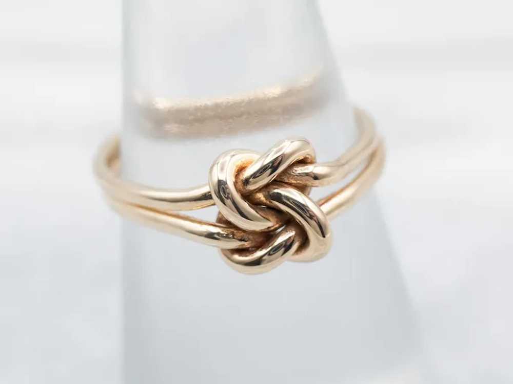 Double 14-Karat Gold Lover's Knot Band - image 5