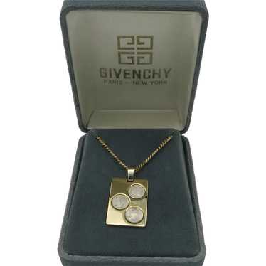 Givenchy Pendant Necklace Gold tone w/ Silver Coi… - image 1