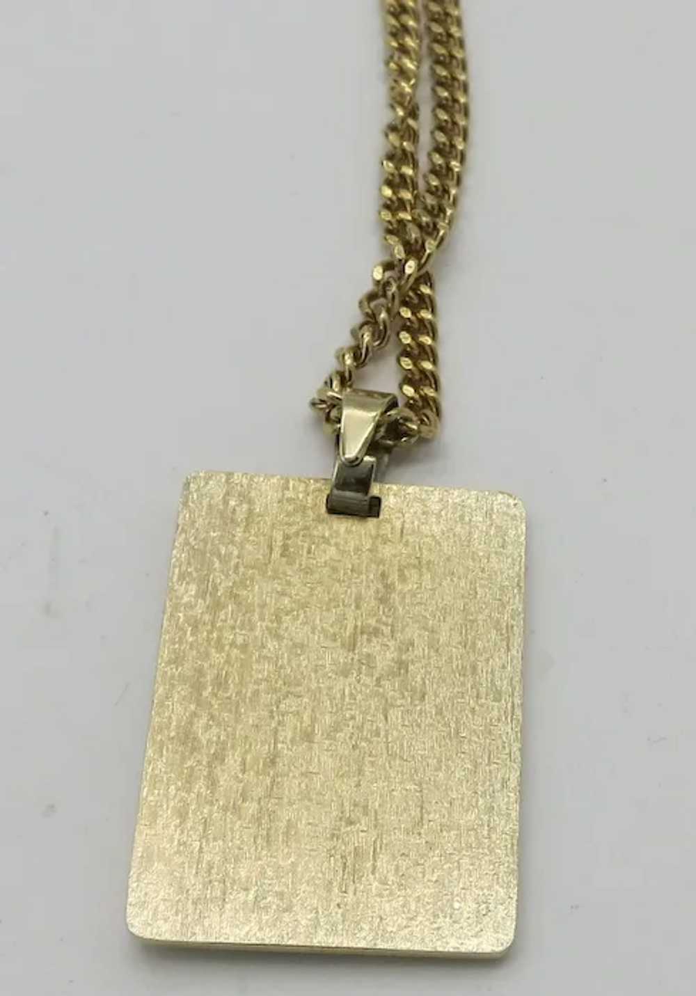 Givenchy Pendant Necklace Gold tone w/ Silver Coi… - image 4