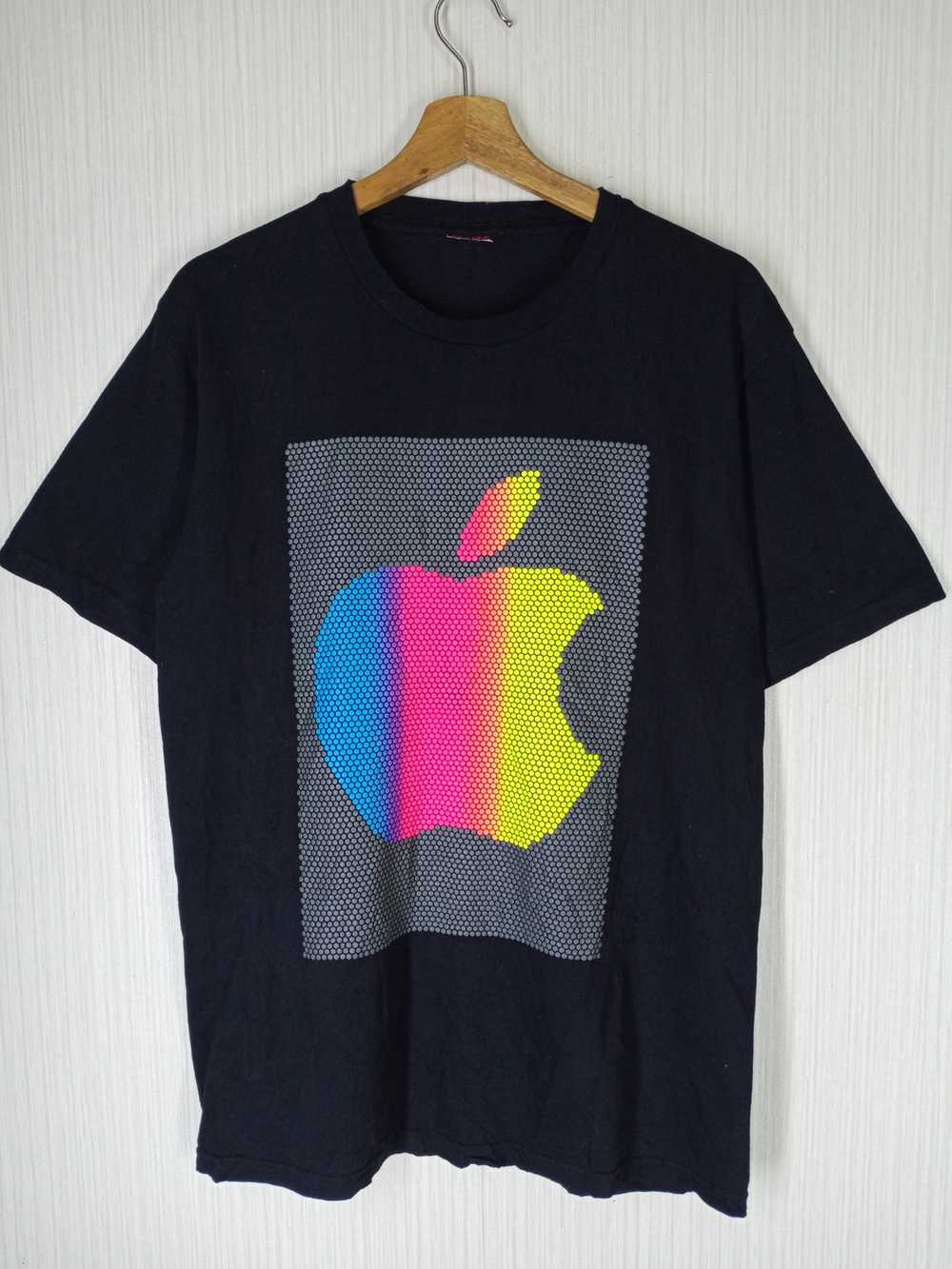 Apple × Vintage Rare Vintage Apple 3D Big Logo Ts… - image 1