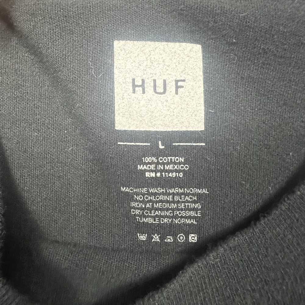 Huf Huf Worldwide “Triple Logo” Black Long Sleeve - image 3