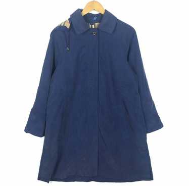 Burberry Vintage Burberry Trench Coat Navy Blue N… - image 1