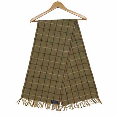 Burberry Vtg BURBERRY OF LONDON Plaid Scarf Fring… - image 1