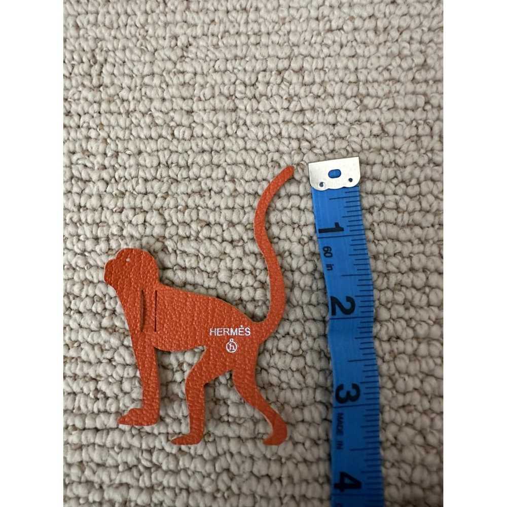 Hermès Petit H leather bag charm - image 3