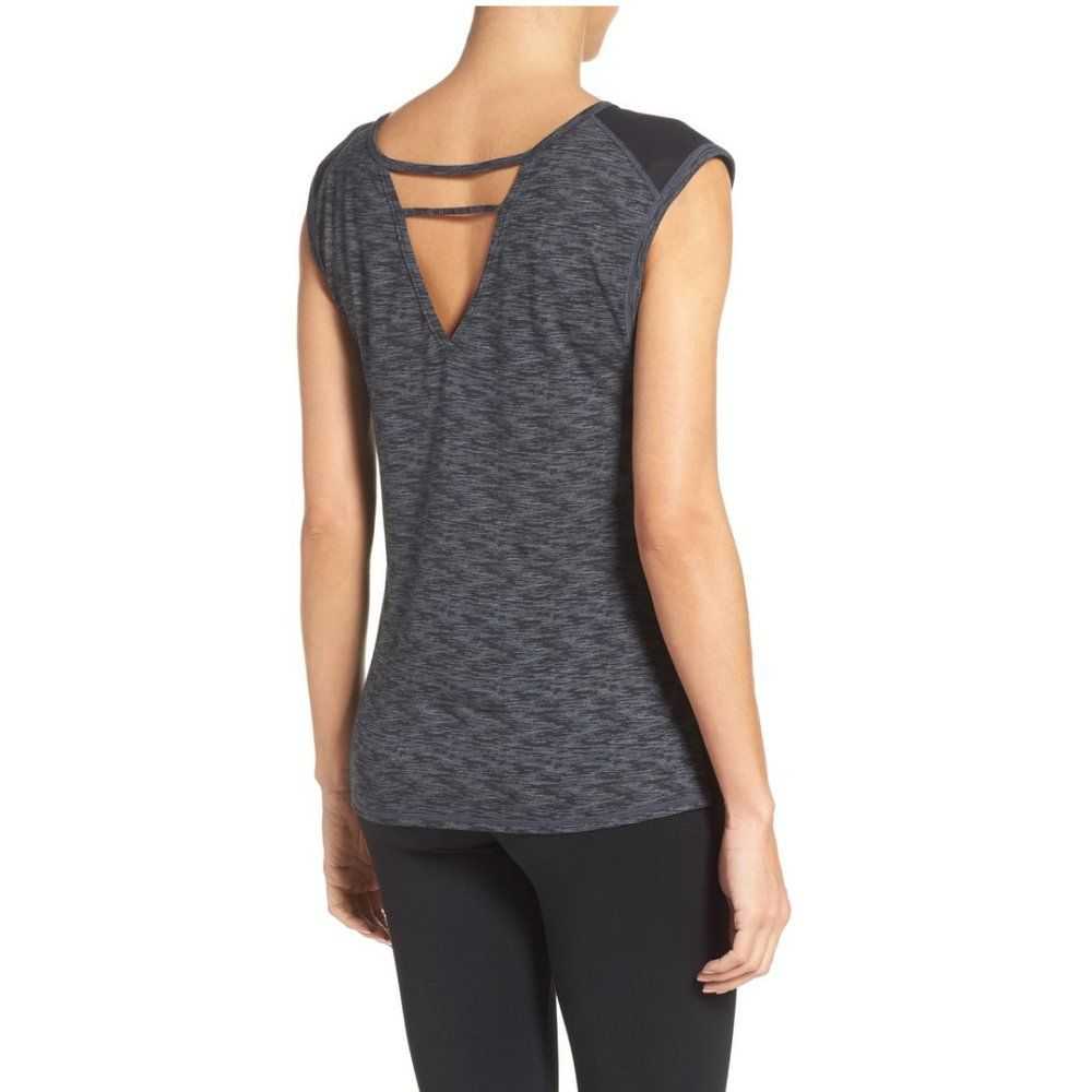 Zella Marlow Reversible Muscle Tee - Black Melang… - image 7