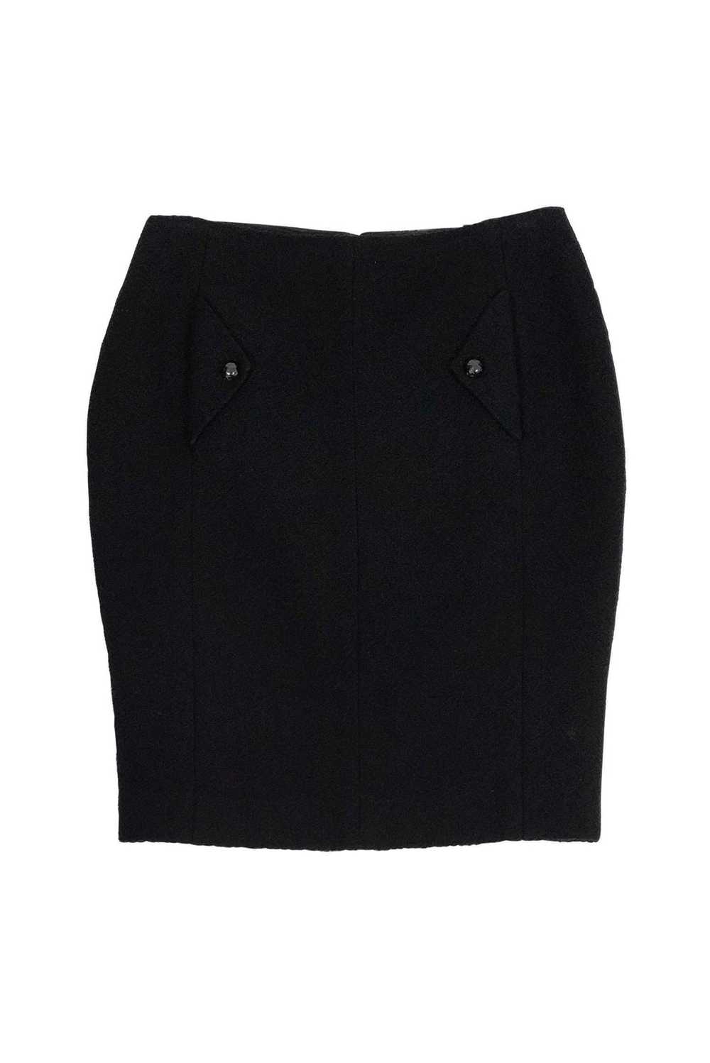 Chanel - Black Pencil Skirt Sz 10 - image 1