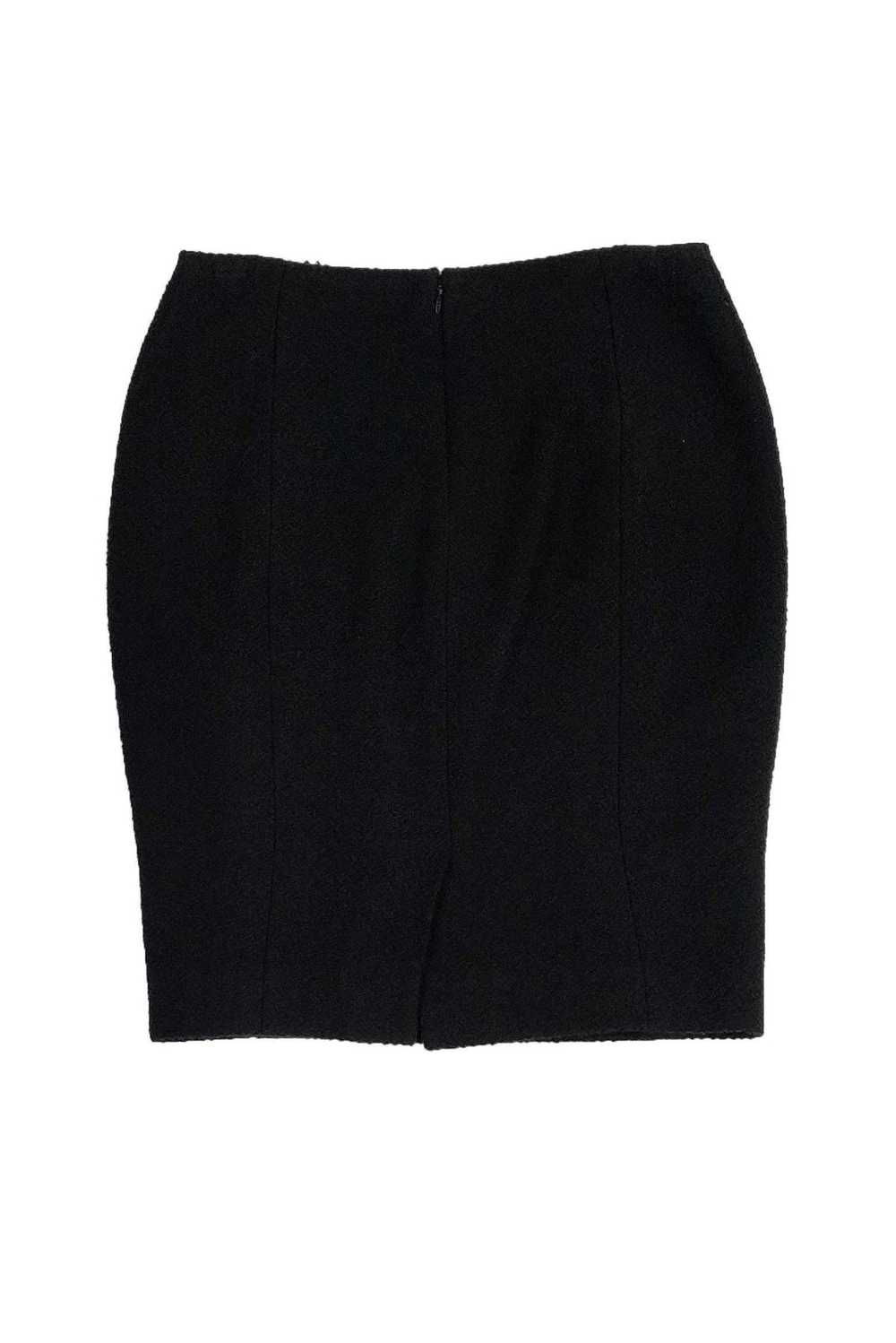 Chanel - Black Pencil Skirt Sz 10 - image 2