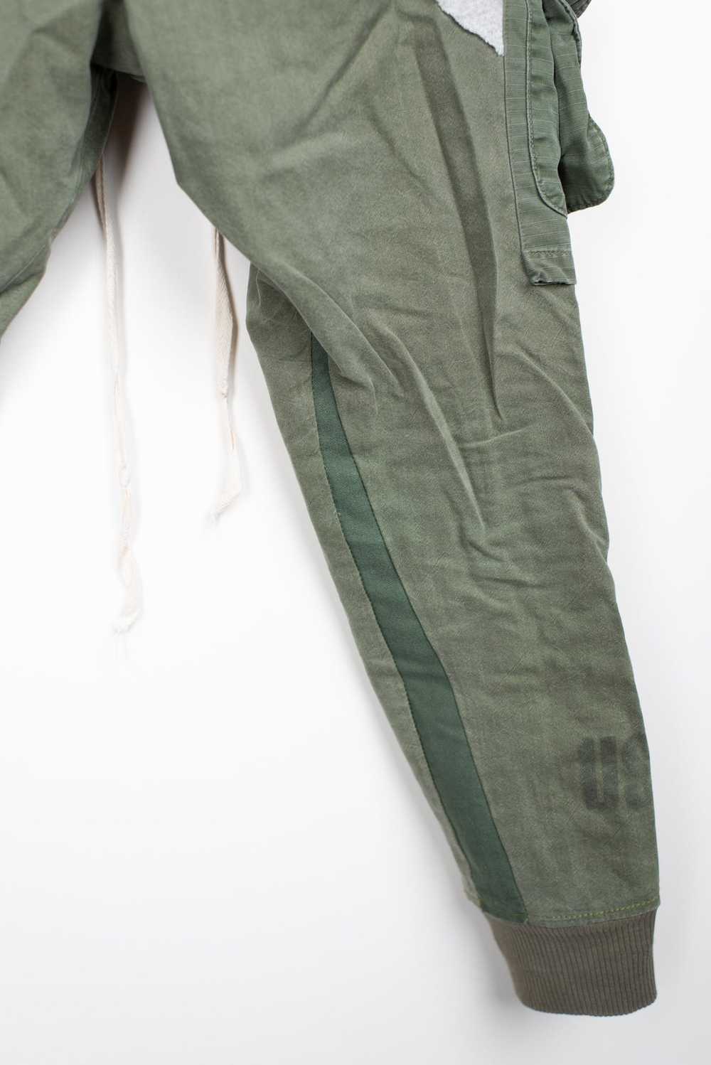 Greg Lauren Grey fleece / army tent slim cargo lo… - image 10