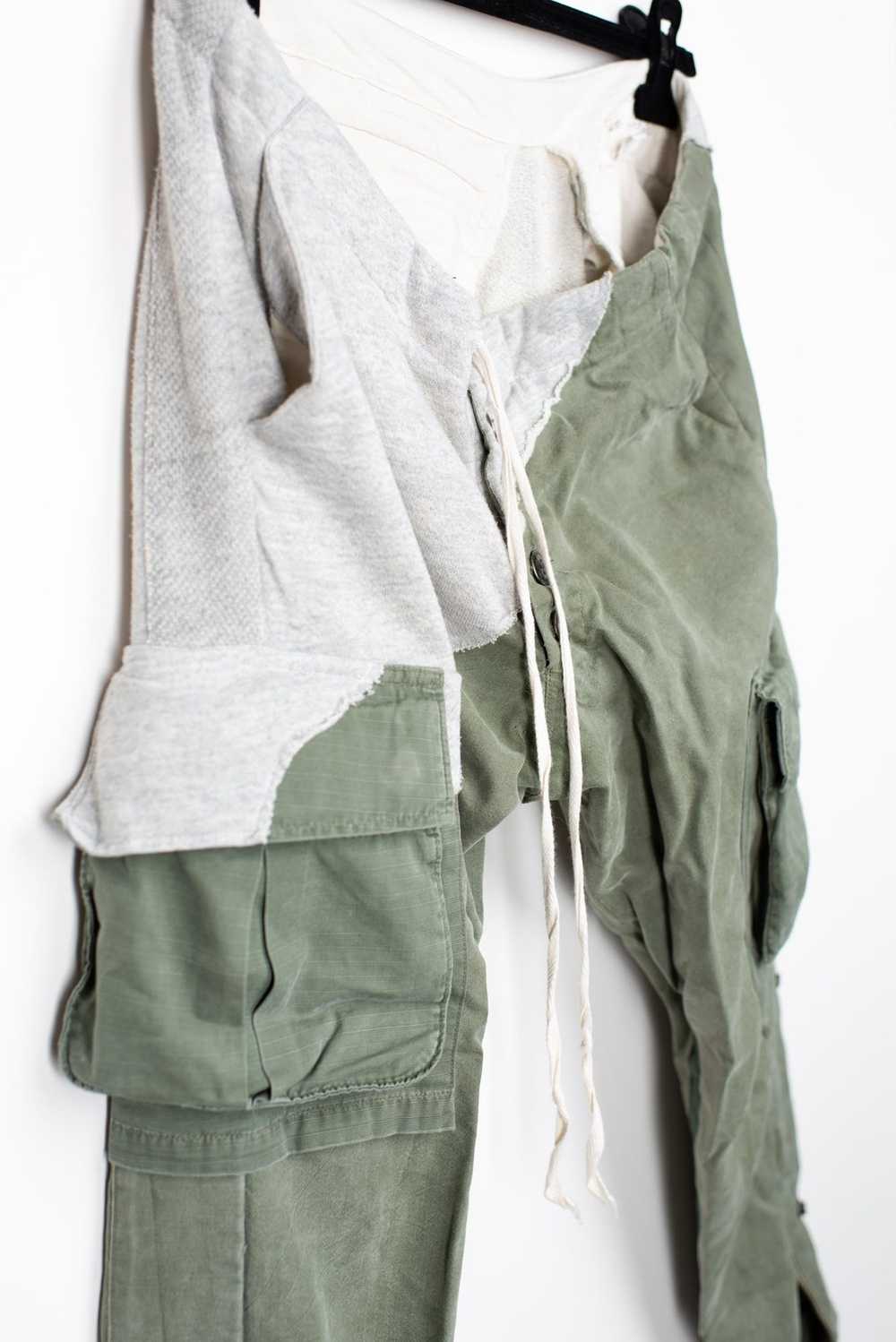 Greg Lauren Grey fleece / army tent slim cargo lo… - image 5