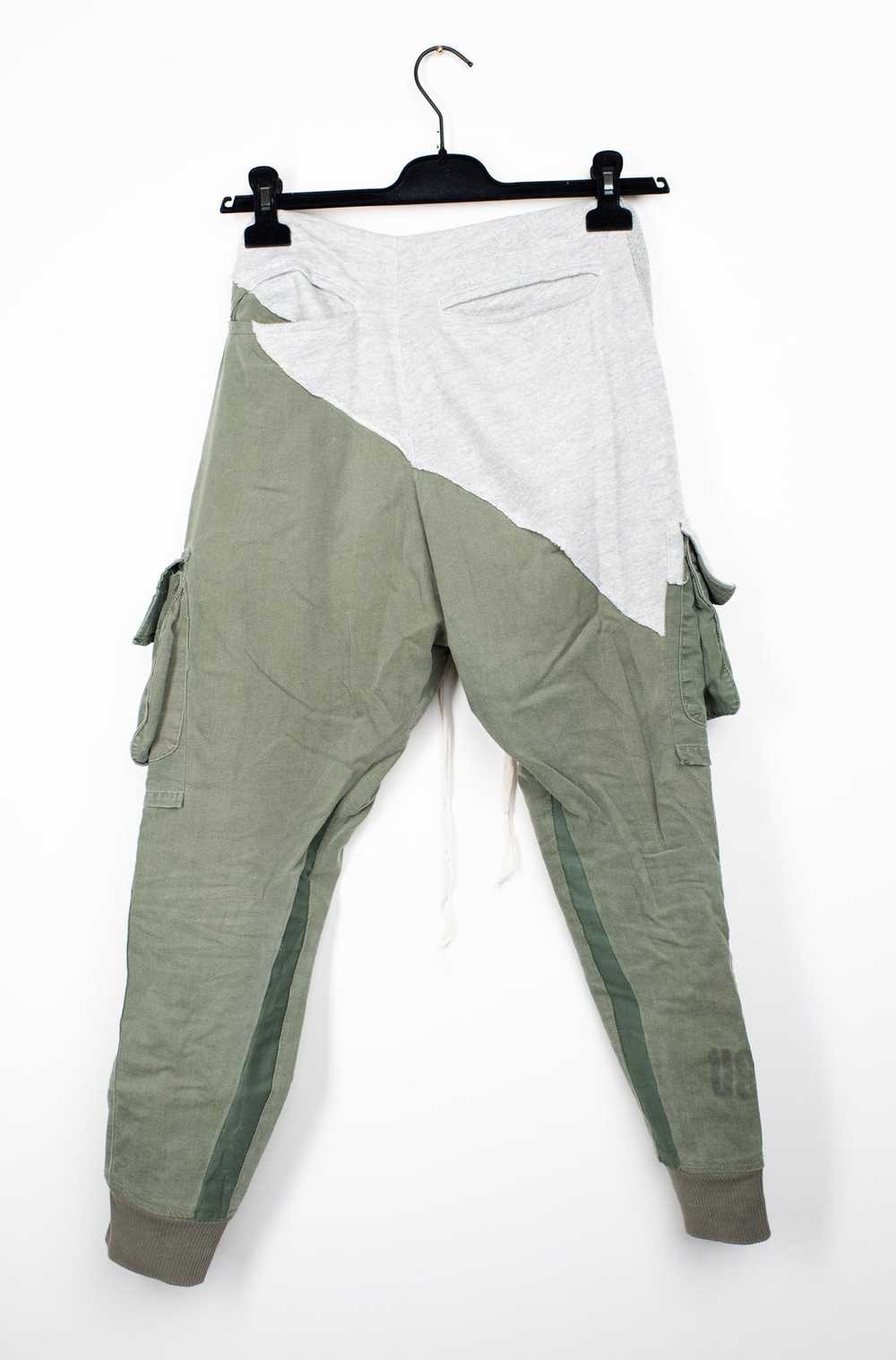 Greg Lauren Grey fleece / army tent slim cargo lo… - image 7