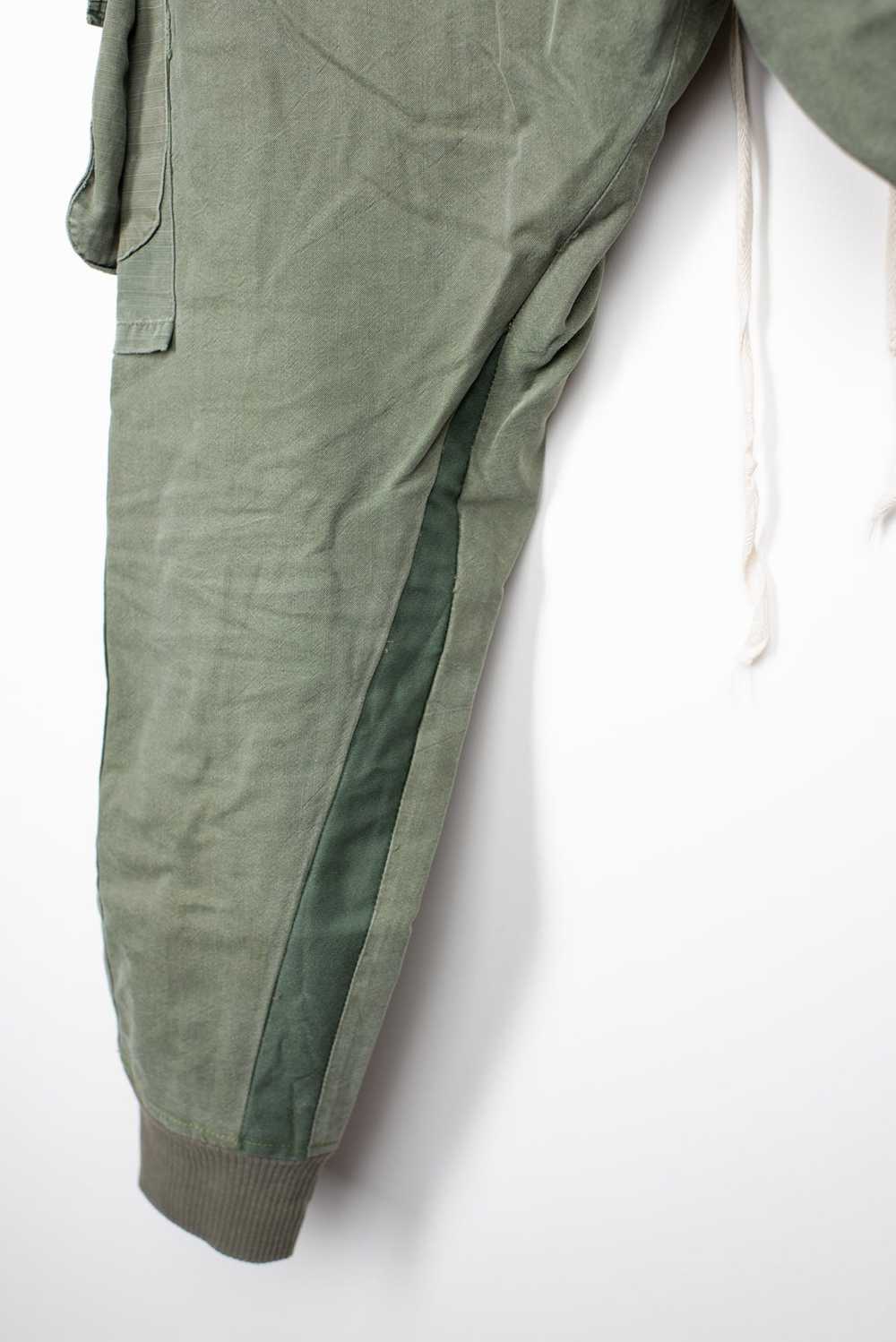 Greg Lauren Grey fleece / army tent slim cargo lo… - image 9