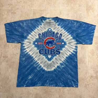 Chicago Cubs tie-dye T Shirt Size Medium, Red White Blue Gildan