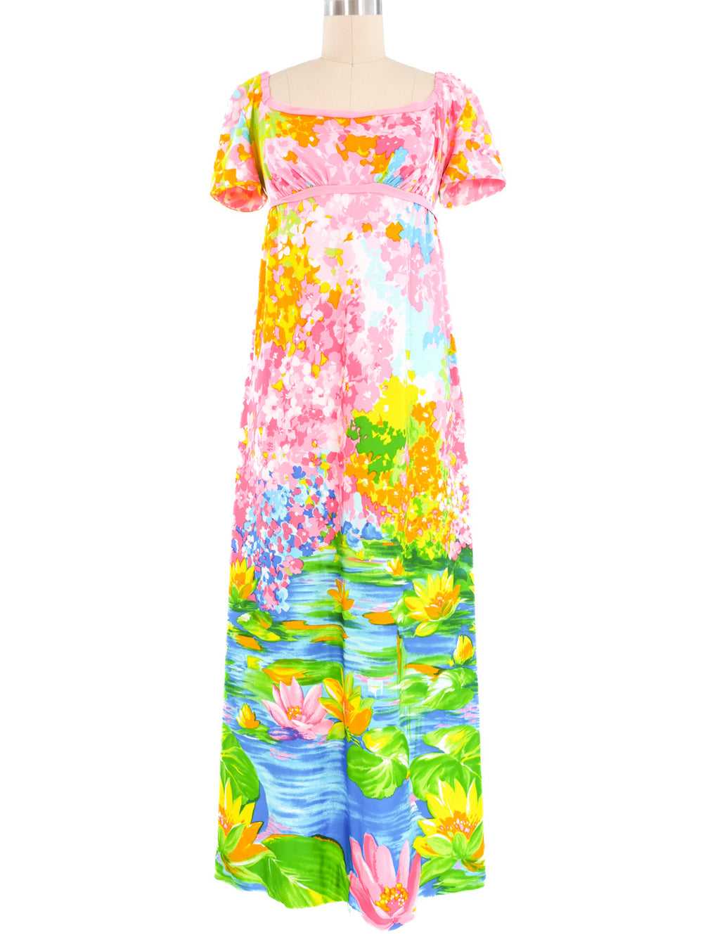 Neon Mixed Floral Maxi Dress - Gem