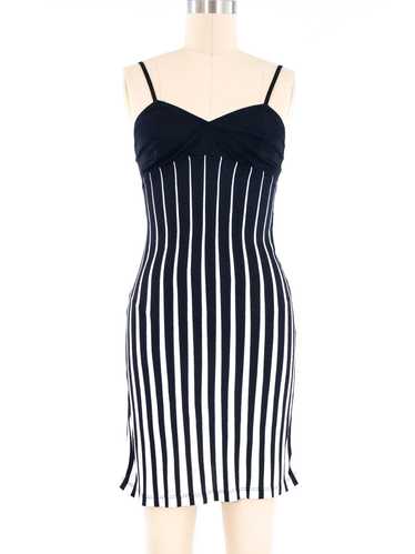 Gianfranco Ferre Striped Bustier Dress