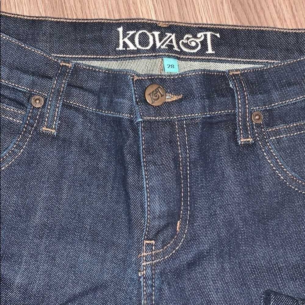 Jean Shop Kova & T cropped buttoned jeans Sz 28 - image 4