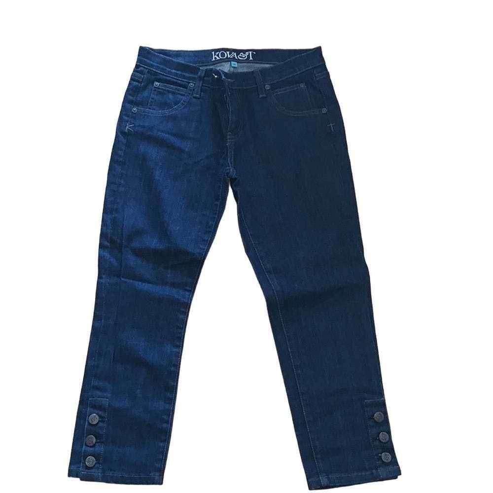 Jean Shop Kova & T cropped buttoned jeans Sz 28 - image 8