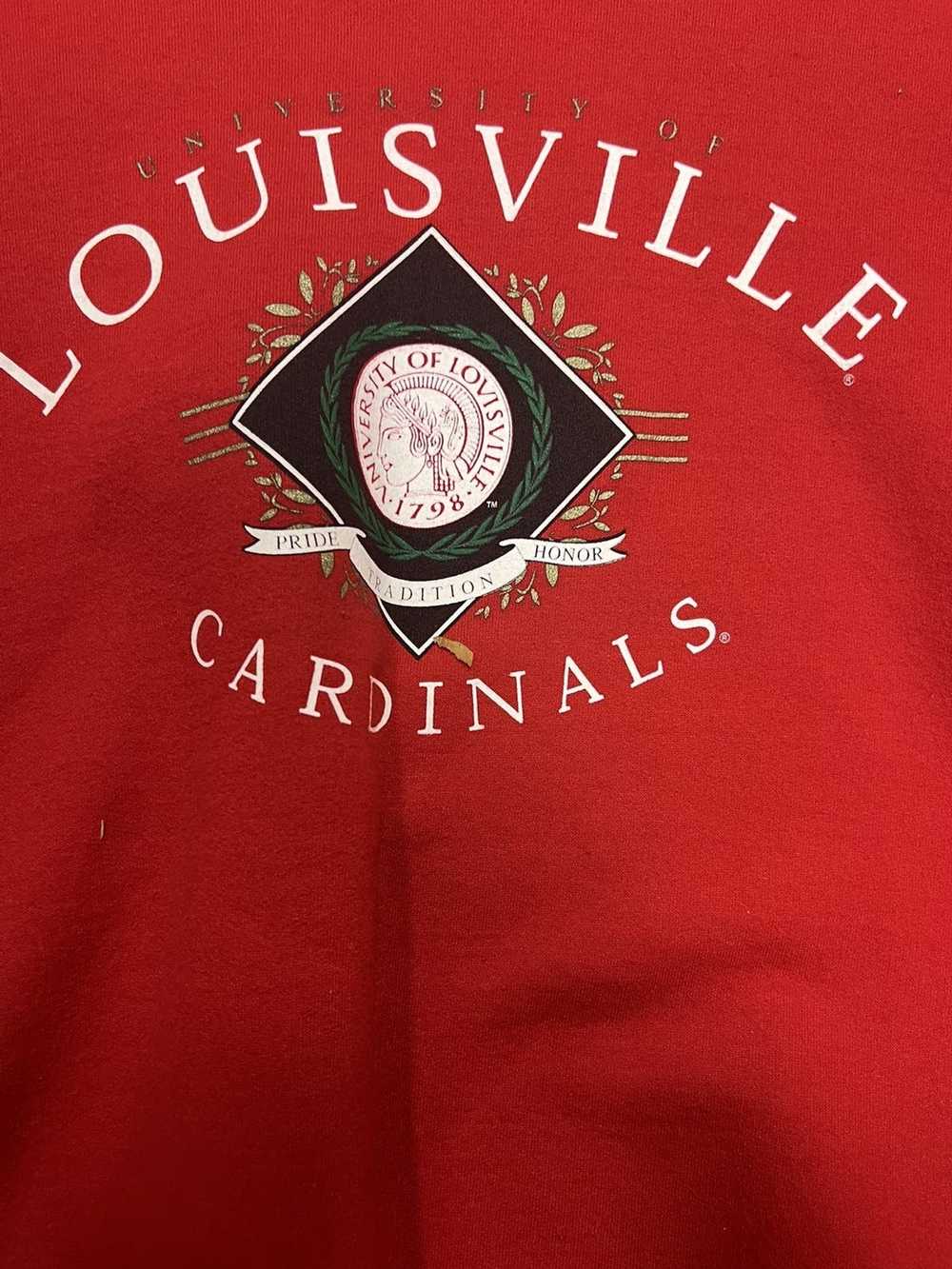 CustomCat Louisville Cardinals Vintage NCAA Football Crewneck Sweatshirt Sport Grey / S