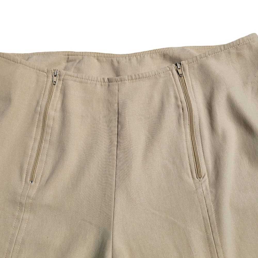 Vintage 70's Flare Pants 6T Tall Long Tan Mid Ris… - image 5