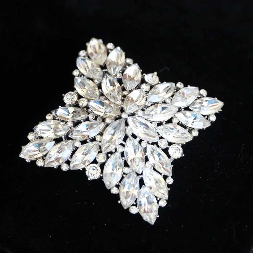 Large Maltese Cross Sparkling Rhinestones, Silver… - image 4