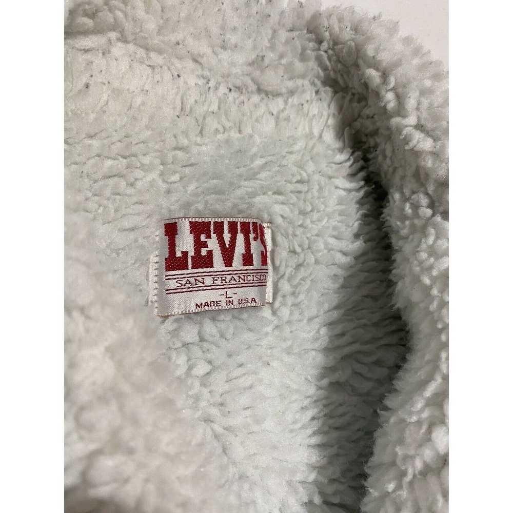 Levi's Vintage Levi’s Denim Jacket Sz L Sherpa Tr… - image 6