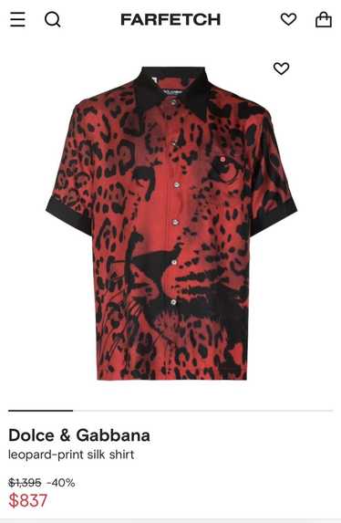 Dolce & Gabbana Scarf-Print Knotted-Hem Crop Silk Shirt
