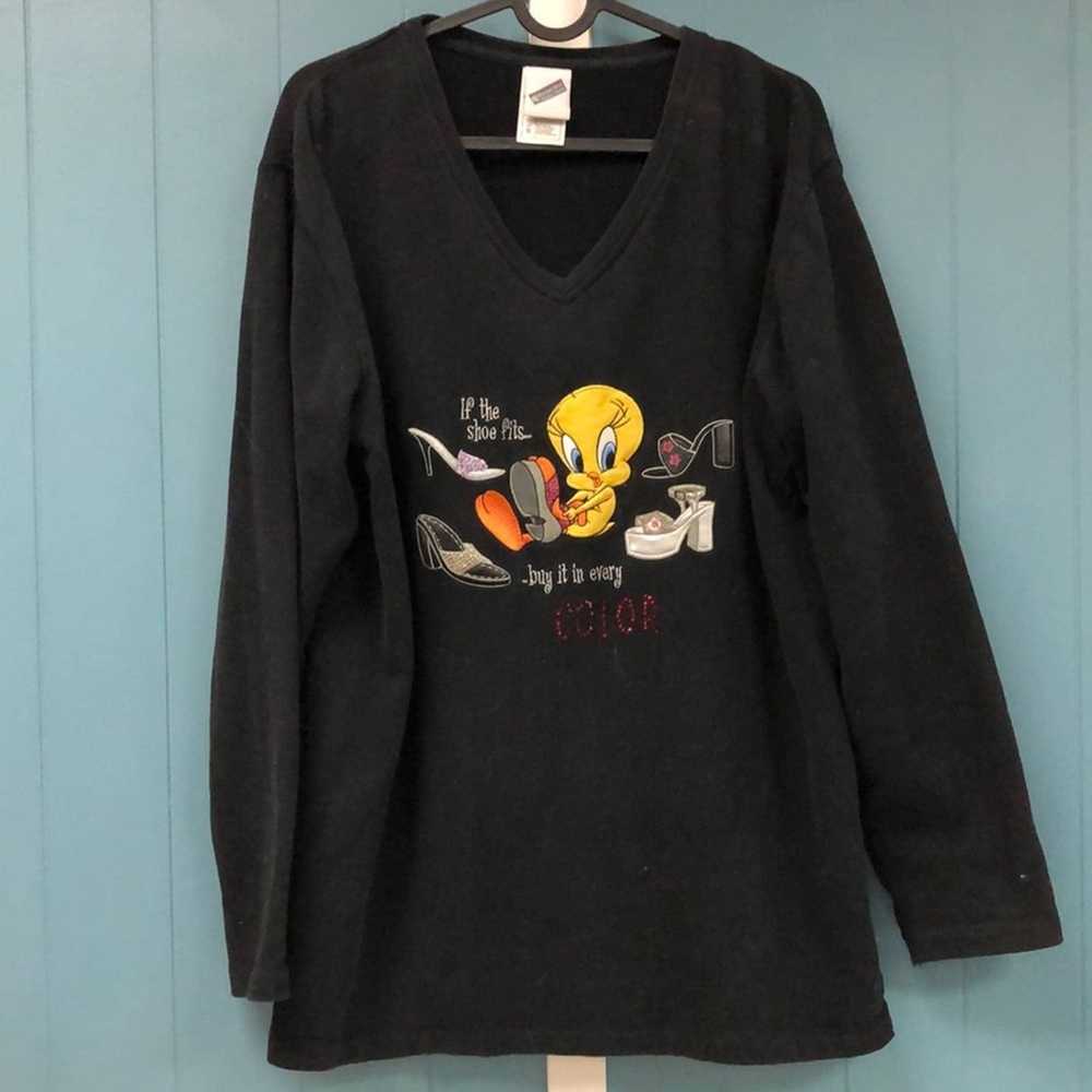 Vintage Vtg Classic Looney Tunes Collection V Neck Sw… Gem