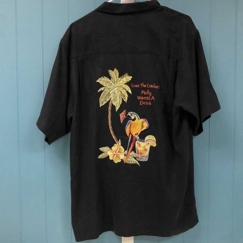 Vintage LUAU 100% silk Polly's Drink Shirt “Lose … - image 1