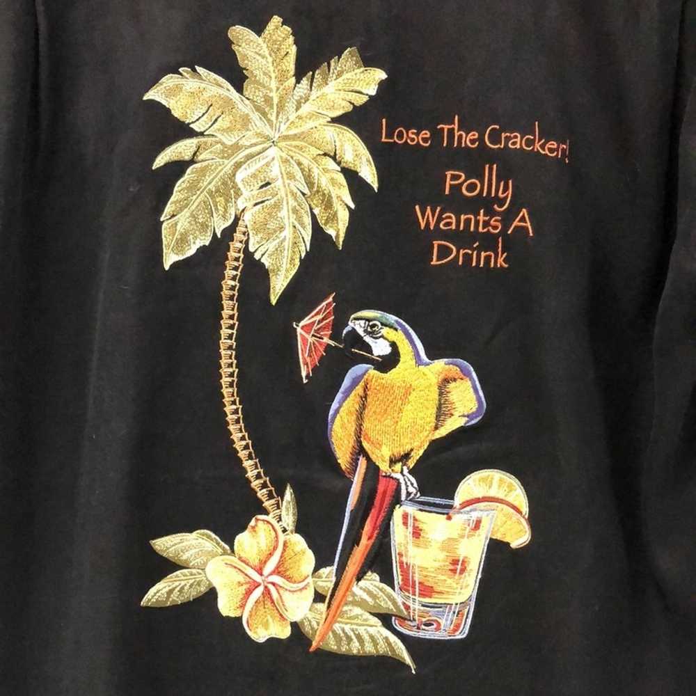 Vintage LUAU 100% silk Polly's Drink Shirt “Lose … - image 2