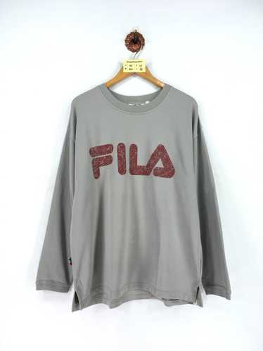 Vintage Fila Italia Jumper Sweatshirt Large 90's Fila Sports Gray